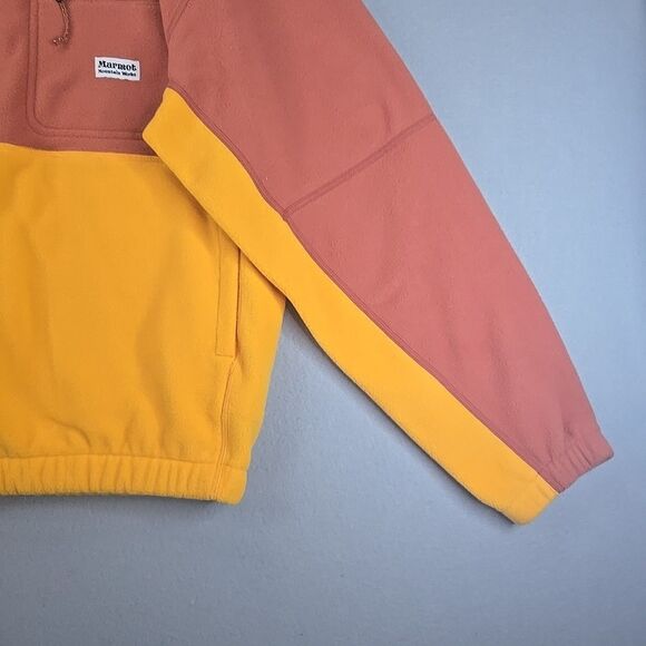 Marmot Mountain Works Retro Rocklin 1/2-Zip Fleece Auburn/Golden Sun Mens M NWT - Picture 3 of 11